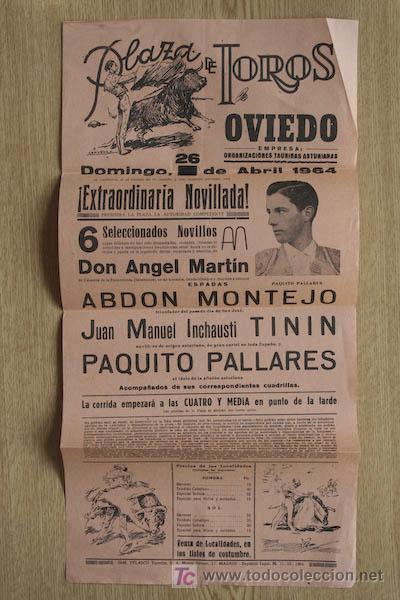 Cartazes Touros: Cartel de toros de Oviedo. 1964.