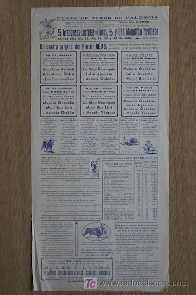 Carteles Toros: Cartel de toros de Valencia.