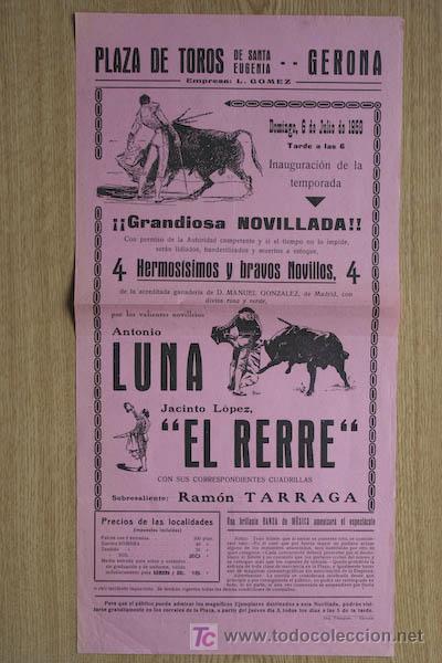 Bull Posters: Cartel de toros de Gerona. 1958.