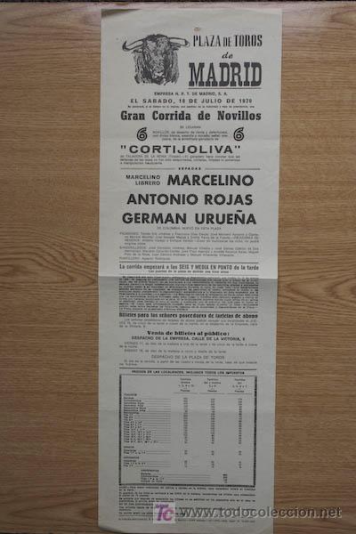 Carteles Toros: Cartel de toros de Madrid. 1963.