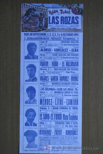 Carteles Toros: Cartel de toros de Las Rozas.