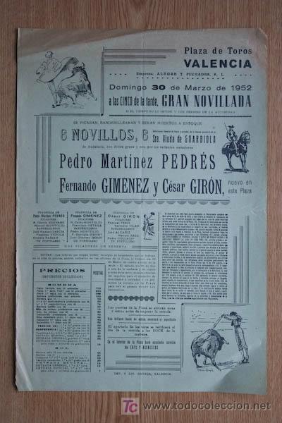 Carteles Toros: Cartel de toros de Valencia.