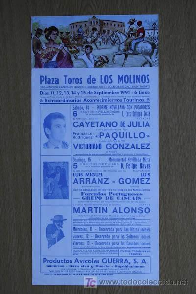 Carteles Toros: Cartel de toros de Los Molinos.