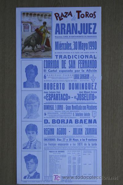 Carteles toros: Cartel de toros de Aranjuez. - Foto 1