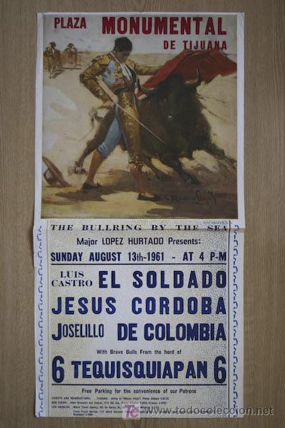 Carteles toros: Cartel de toros de Tijuana. M&eacute;xico. - Foto 1