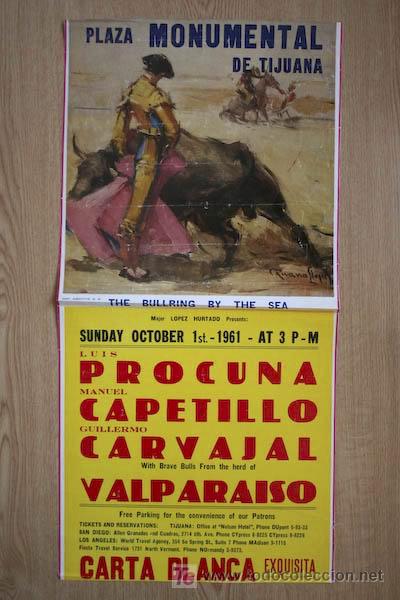 Carteles toros: Cartel de toros de Tijuana. M&eacute;xico. - Foto 1