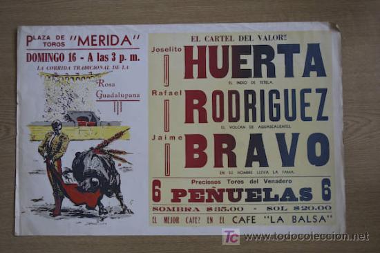 Carteles toros: Cartel de toros de M&eacute;rida. M&eacute;xico. - Foto 1