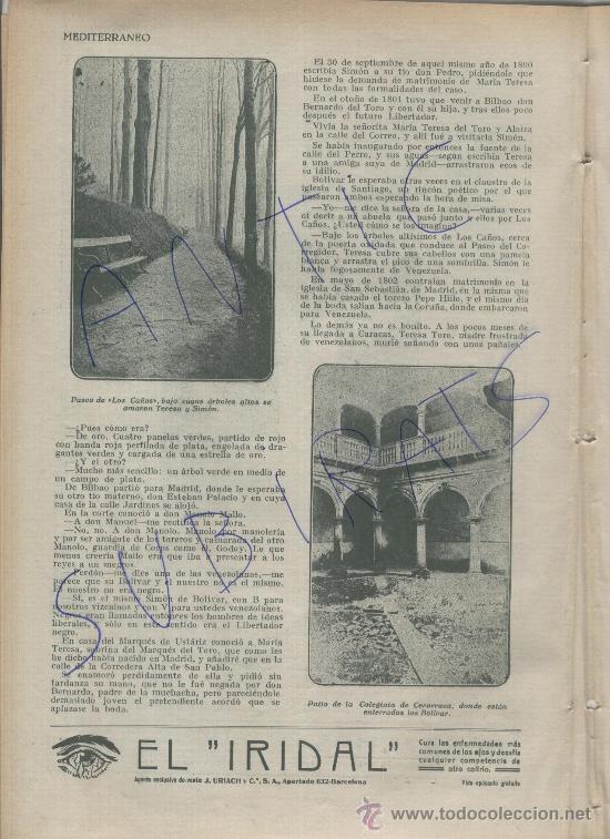 Affiches Tauromachie: RECORTE DE PRENSA. A&Ntilde;O 1927. LA PRIMERA NOVIA DE SIMON BOLIVAR.TERESA TORO.ZERRAOTZA.CERARRUZA.