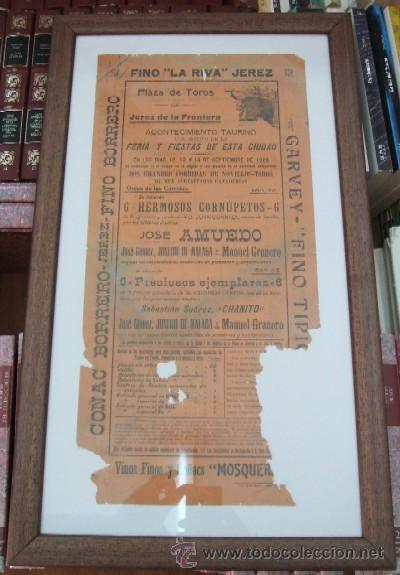 Affiches Tauromachie: CARTEL PLAZA DE TOROS DE JEREZ DE LA FRONTERA 12, 13, 14-09-1920 CUADROTOROS-7