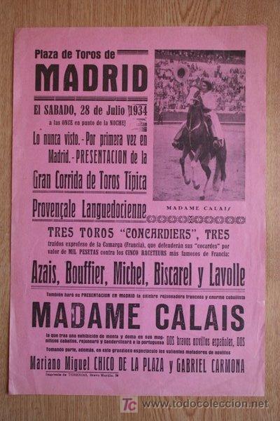 Carteles toros: Cartel de toros de Madrid. 1934. - Foto 1