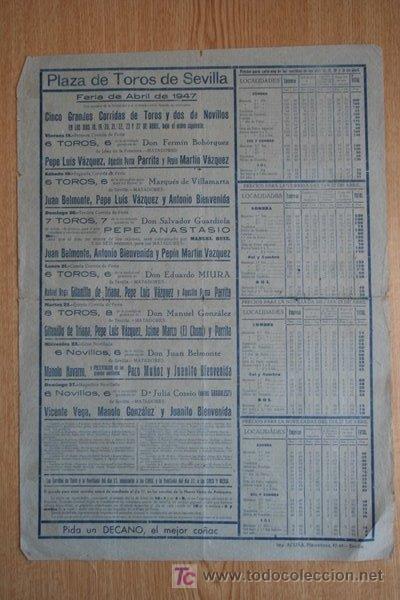 Cartazes Touros: Cartel de toros de Sevilla.