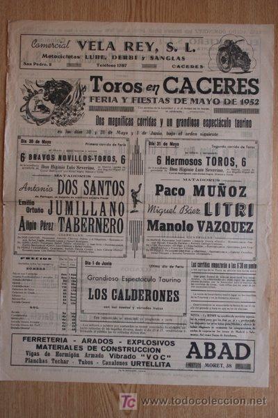 Carteles toros: Cartel de toros de C&aacute;ceres. - Foto 1