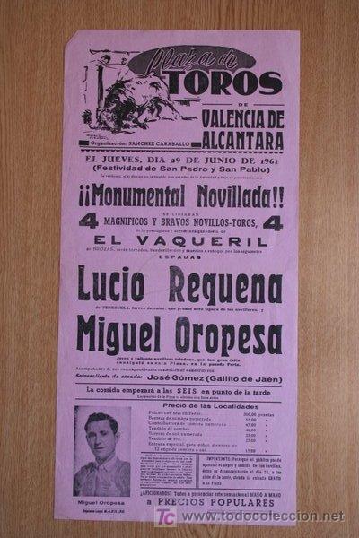 Cartazes Touros: Cartel de toros de Valencia de Alc&aacute;ntara.