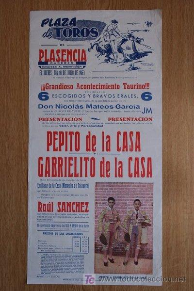 Cartazes Touros: Cartel de toros de Plasencia.