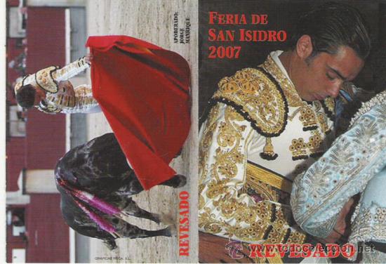 Cartazes Touros: PROGRAMA DE TOROS DE 2007