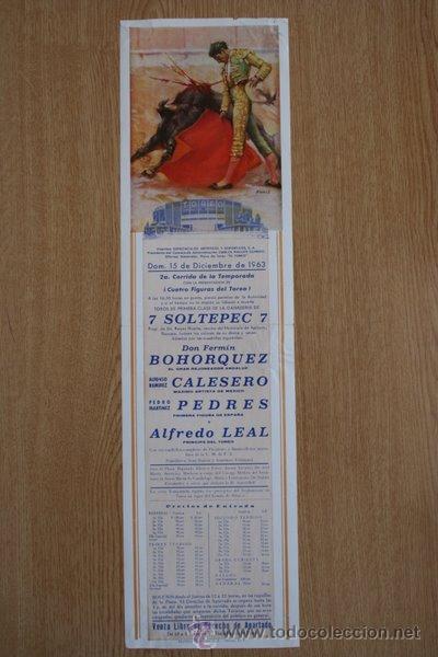 Carteles toros: Cartel de toros de M&eacute;xico. 1963. - Foto 1