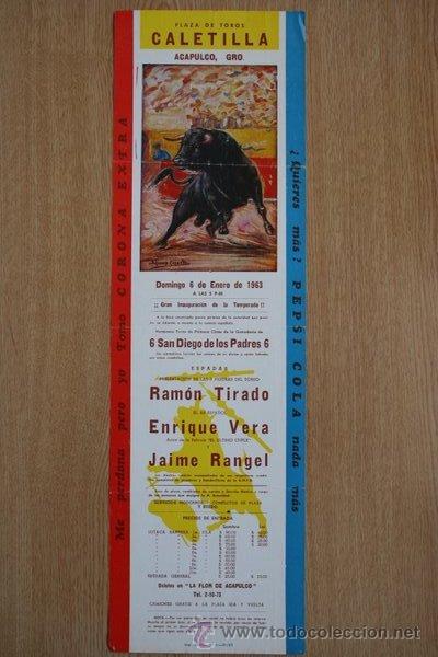 Cartazes Touros: Cartel de toros de M&eacute;xico. 1963.