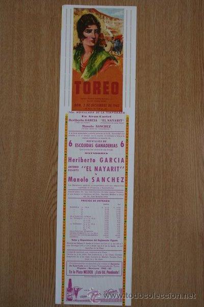 Cartazes Touros: Cartel de toros de M&eacute;xico. 1962.