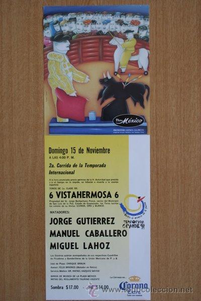 Cartazes Touros: Cartel de toros de M&eacute;xico. 1998.