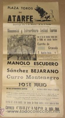 Carteles toros: CARTEL DE TOROS EN ATARAFE, DE 1967 - Foto 1