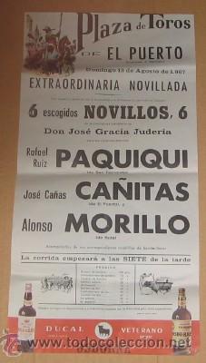 Carteles toros: CARTEL DE TOROS EN EL PUERTO, DE 1967 - Foto 1