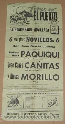 Carteles toros: CARTEL DE TOROS EN EL PUERTO, DE 1967 - Foto 1
