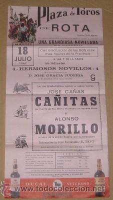 Carteles toros: CARTEL DE TOROS EN ROTA, DE 1967 - Foto 1