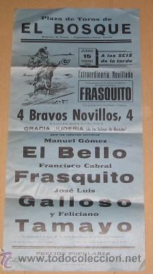 Carteles toros: CARTEL DE TOROS EN EL BOSQUE, DE 1969 - Foto 1