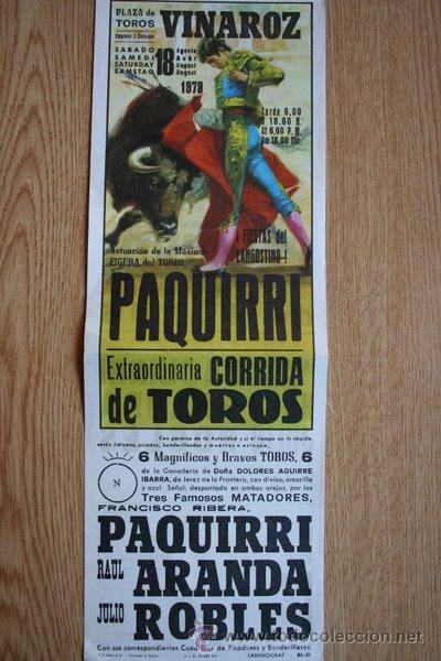 Carteles toros: Cartel de toros de Vinaroz. 1979. - Foto 1