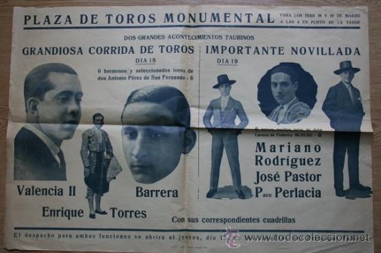 Carteles toros: Cartel de toros de Barcelona. - Foto 1