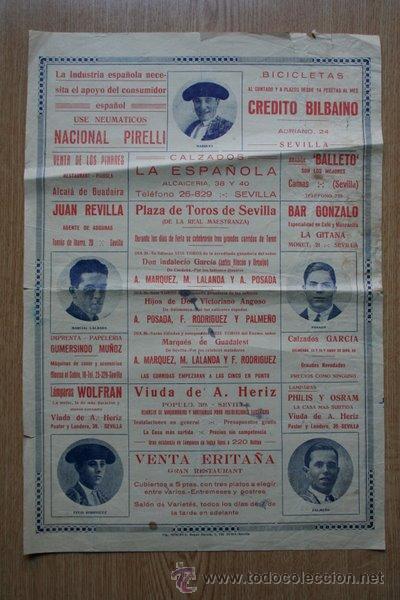 Cartazes Touros: Cartel de toros de Sevilla.