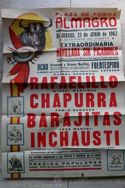 Carteles toros: Cartel de toros de Almagro. 1962 - Foto 1