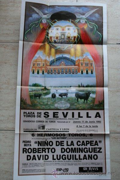 Carteles Toros: Cartel de toros de Sevilla. 1992.