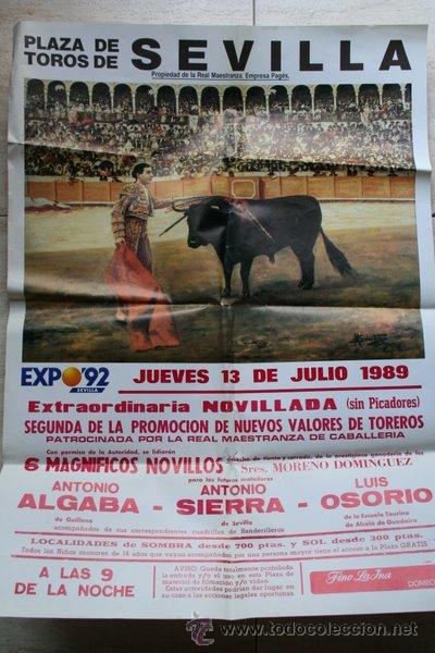 Cartazes Touros: Cartel de toros de Toros de Sevilla. 1989.