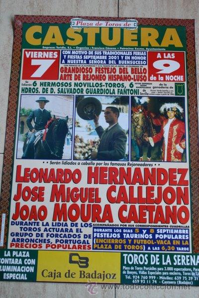Carteles toros: Cartel de toros de Castuera. 2001. - Foto 1