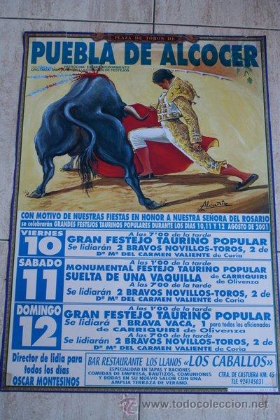 Cartazes Touros: Cartel de toros de Puebla de Alcocer. 2001.