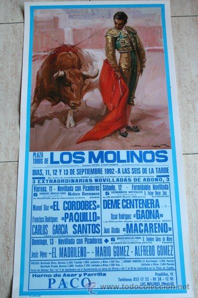 Cartazes Touros: Cartel de toros de Los Molinos. 1992.