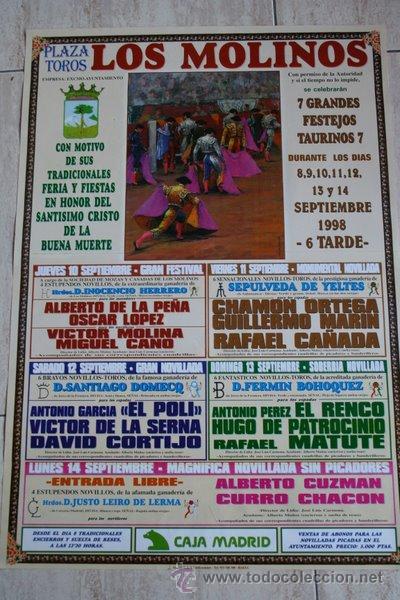 Cartazes Touros: Cartel de toros de Los Molinos. 1998.