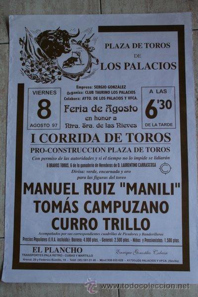 Cartazes Touros: Cartel de toros de Los Palacios. 1997.