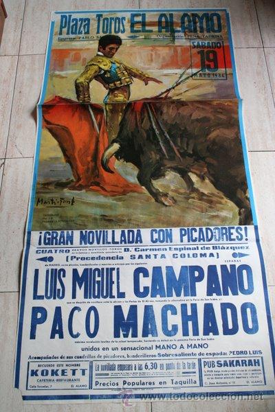 Carteles toros: Cartel de toros de El &Aacute;lamo. 1984. - Foto 1