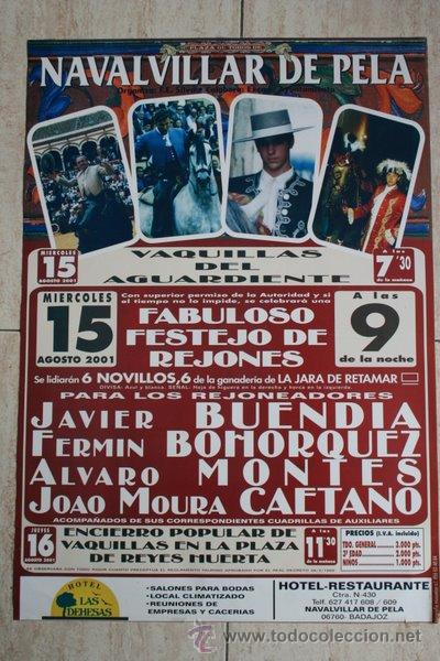Cartazes Touros: Cartel de toros de Navalvillar de Pela. 2001.