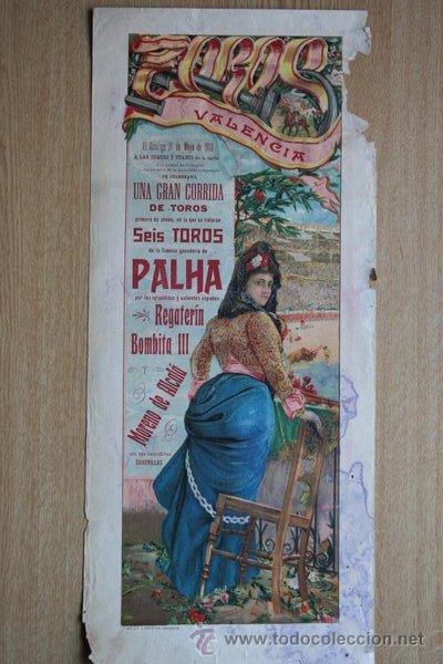 Carteles toros: Cartel de de Toros de Barcelona. 1908. - Foto 1