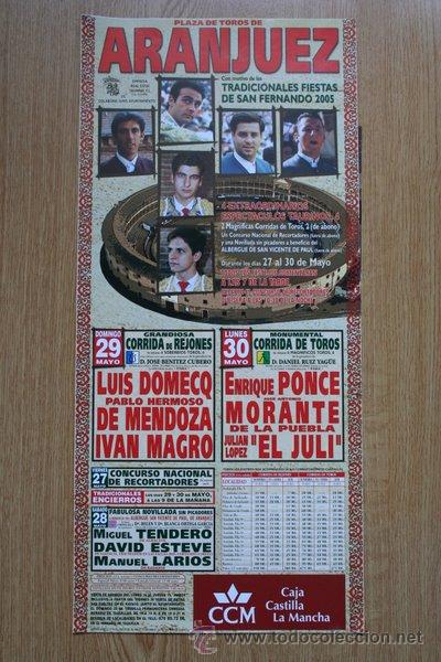 Carteles Toros: Cartel de de Toros de Aranjuez. 2005.