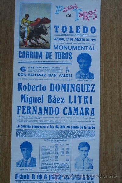 Carteles toros: Cartel de de Toros de Toledo. 1991 - Foto 1