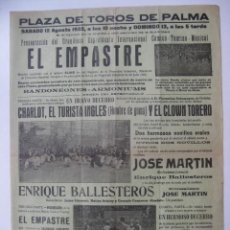 Carteles Toros: CARTEL DE TOROS DE PALMA MALLORCA - AÑO 1933