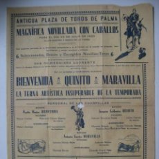Carteles Toros: CARTEL DE TOROS DE PALMA MALLORCA - AÑO 1930