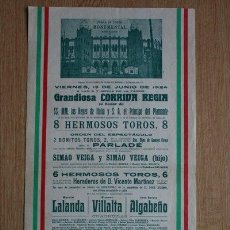 Carteles Toros: CARTEL DE DE TOROS DE BARCELONA. 1924.