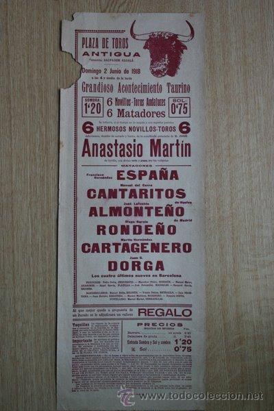 Affissi Tauromachia: Cartel de de Toros de Barcelona. 1918.
