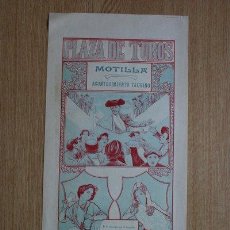 Carteles Toros: CARTEL DE MOTILLA. 1918.. Lote 24609931
