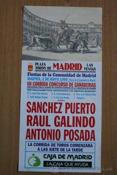 Affissi Tauromachia: Cartel de toros de Madrid. 1995. VII Corrida Concurso de Ganader&iacute;as.